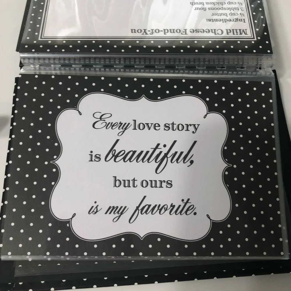 Newlyweds in the kitchen recipe ring binder wedding shower gift recipe cards‎